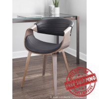 Lumisource BS-BOYNEUP BKDGY Boyne Industrial Upholstered Bar Stool in Black Metal and Dark Grey Fabric